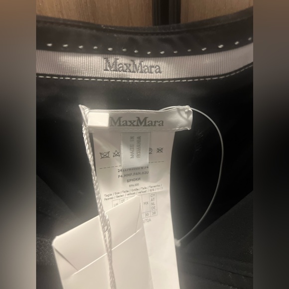 MaxMara Zinnia Pleated Jersey Wide Leg Pants - Picture 10 of 10